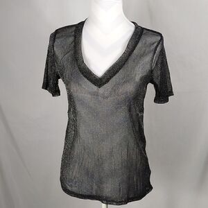 One Clothing Los Angeles Sheer Metallic Tee